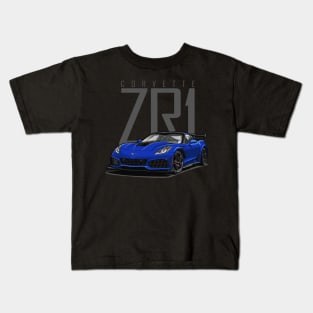 Chevy Corvette C7 ZR1 (Elkhart Blue) Kids T-Shirt